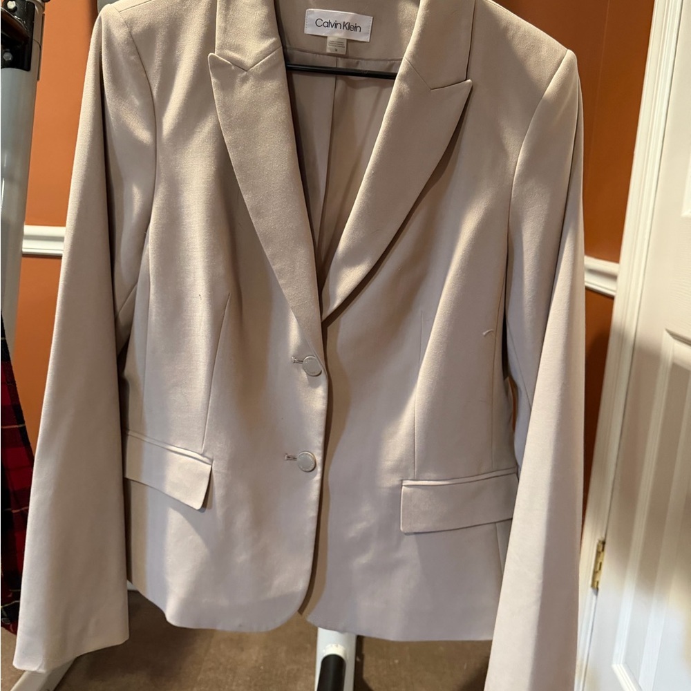 Calvin Klein Women's Beige Blazer
